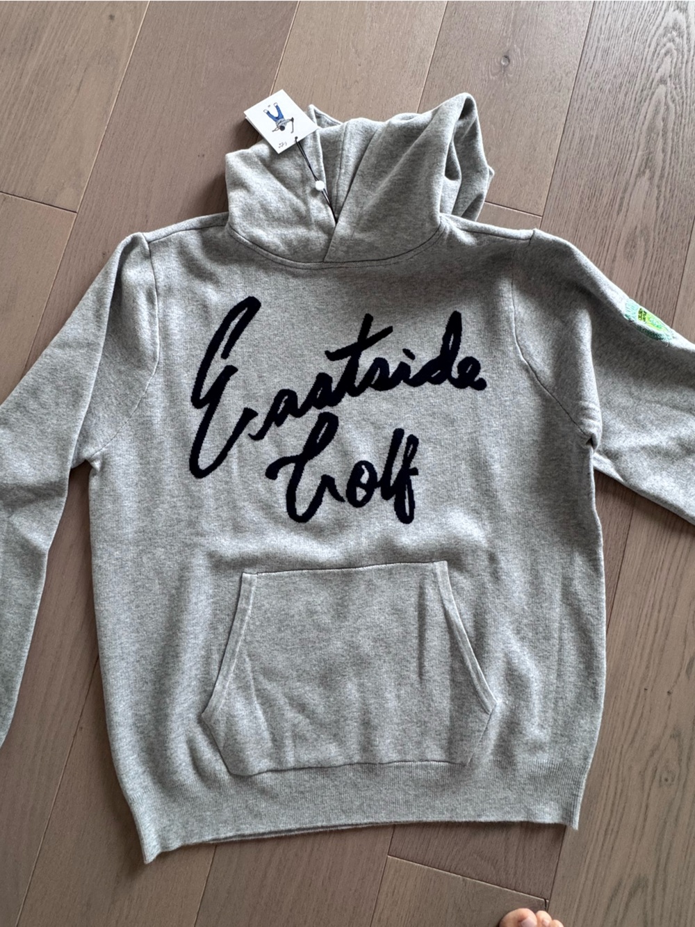 Men’s Eastside Golf Knot Sweater Hoodie Gray Pullover NWT Size XL